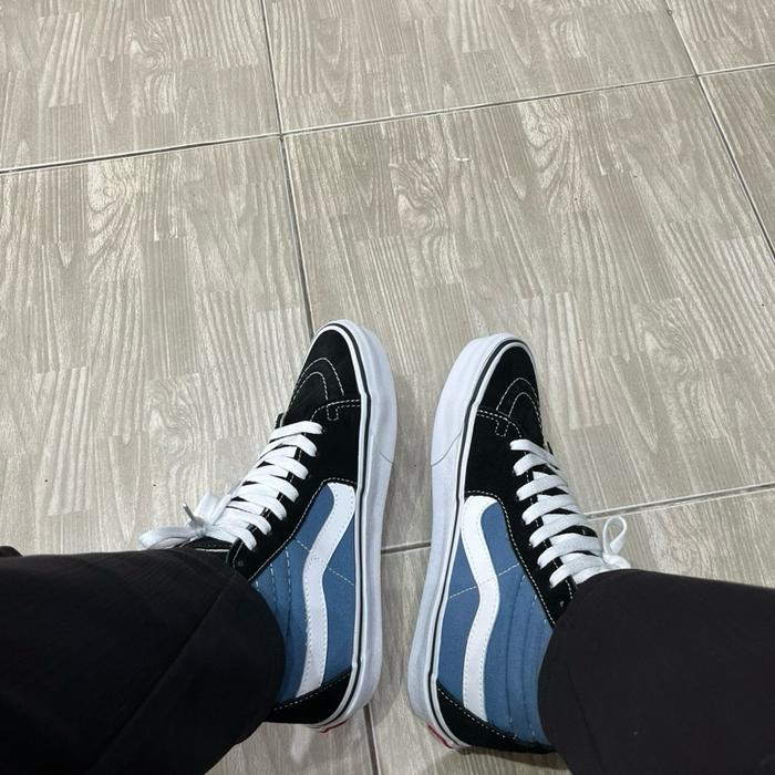 SEPATU SK8 HIGH CLASSIC NAVY BLUE BARU
