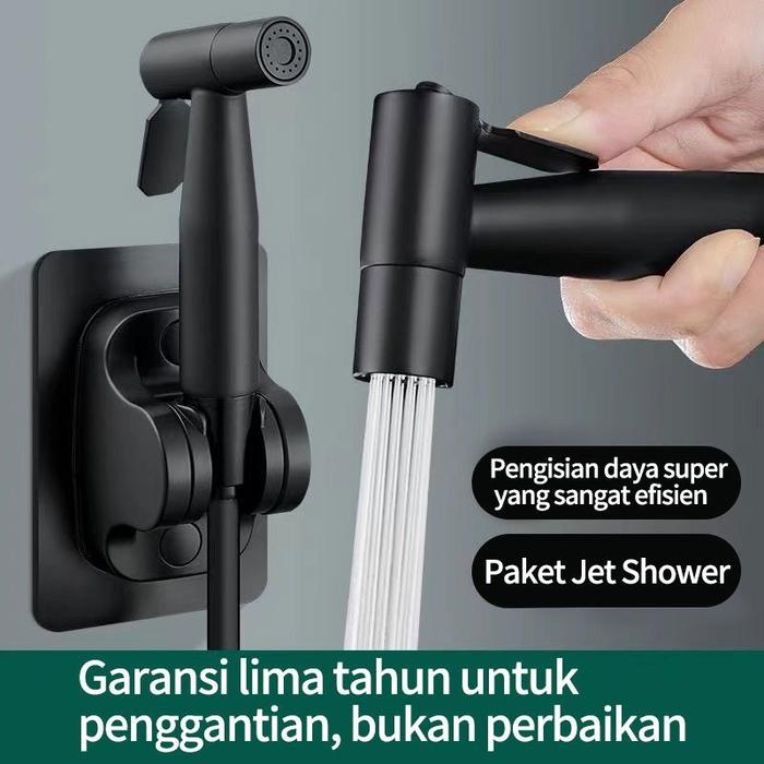 SUS 304 Jet Shower Toilet Hitam / Bidet Shower Cebok Sower Spray /Jet Shower Kloset Toilet Spray Bid