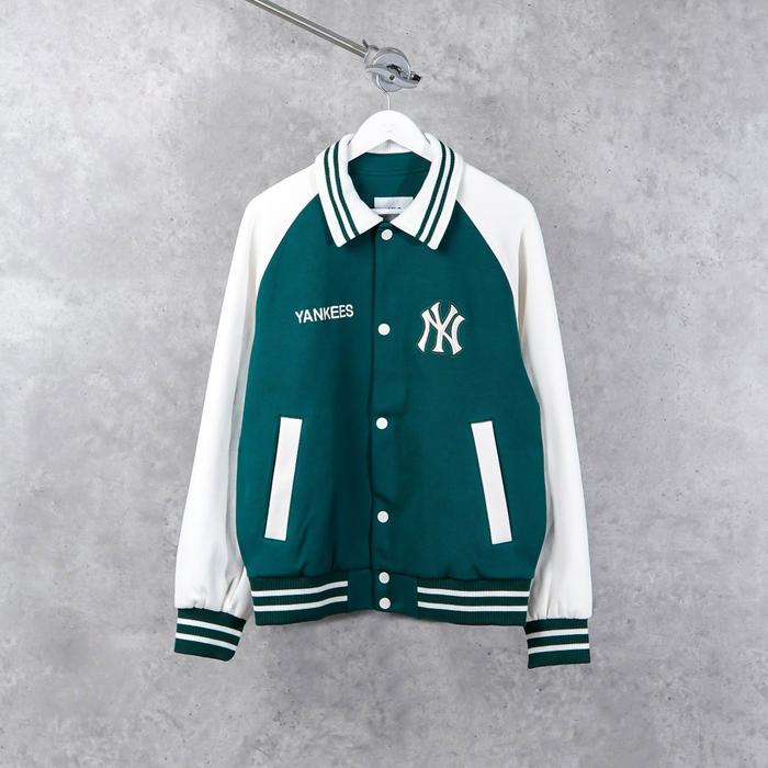 Jaket MLB NY WHITE GREEN VARSITY JACKET 100% ORIGINAL
