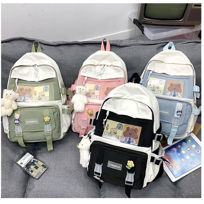 TAS RANSEL IMPORT TERBARU C4517 TAS RANSEL WANITA TAS KULIAH TAS SEKOLAH BAGUS MURAH RANSEL IMPORT