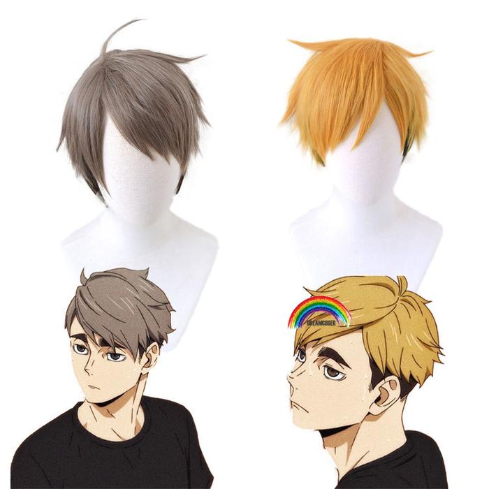 Haikyuu  Atsumu Miya Yellow Wig Inarizaki High No.7 Atsumu Miya
