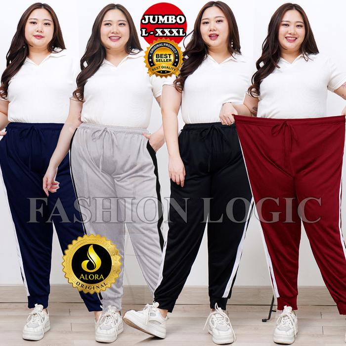 CELANA PANJANG TRAINING WANITA - CELANA TRAINING WANITA JUMBO