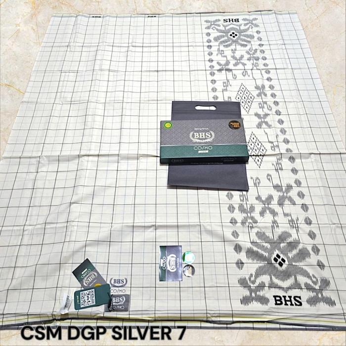 Sarung BHS Cosmo GOLD LTD, PRB (motif Kotak-kotak lawas) DGP SILVER, putih Polos, Hitam Polos, Bronz