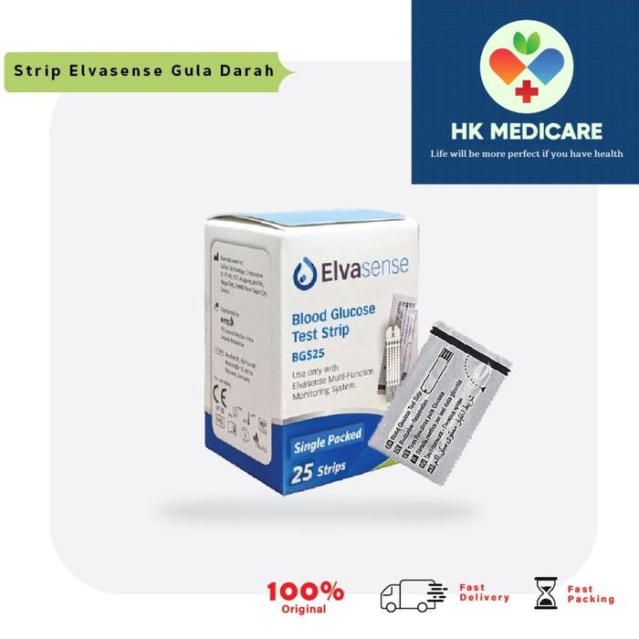 Strip Gula Darah Alat Cek 3in1 Elvasense EMS10