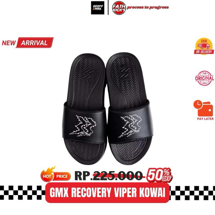 Sandal Geoff Max Original - Viper Kowai Black Recovery Sandal Pria & Wanita