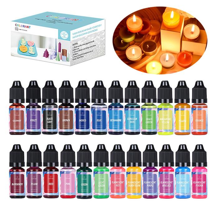 Pewarna Lilin Set Pigmen Pewarna Cair untuk DIY Pewarna Sabun Lilin