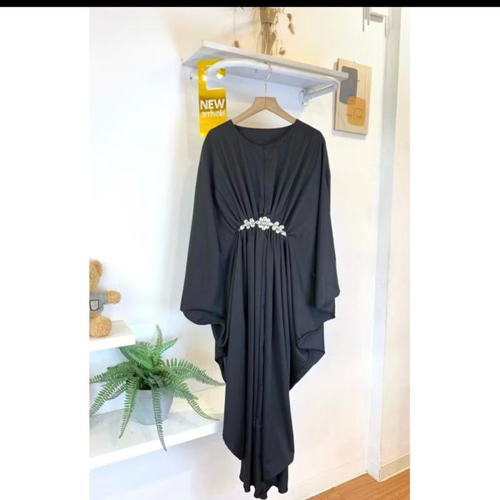 PL baju gamis kaftan hitam
