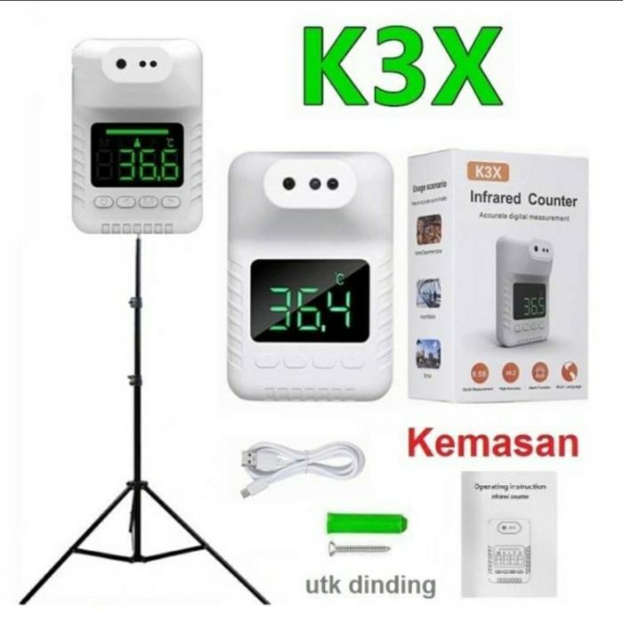 Termometer Infrared Non Kontak K3X Dinding Wall Thermometer otomatis