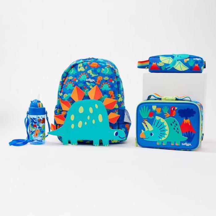 Smiggle Glide Dinosaur Stegosaur Hoodie, Backpack, Botol, Pencil Case