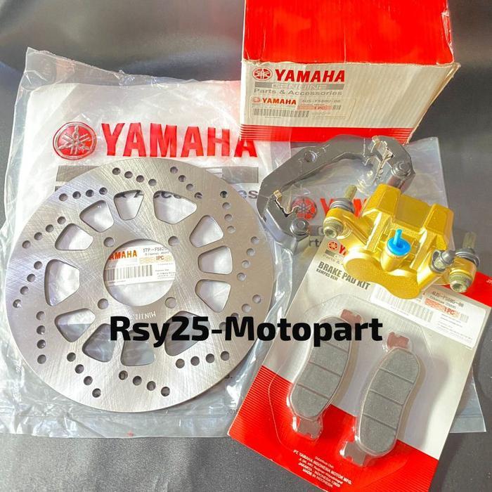 PAKET PIRINGAN CAKRAM 3 BARANG YAMAHA FIZR VEGA R JUPITER Z PIRINGAN+KALIPER DEPAN+DISPAD 4US
