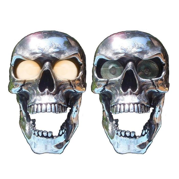 Motorcycle Skull Lamp Unique Retro Front LED Lamp Halloween Motor