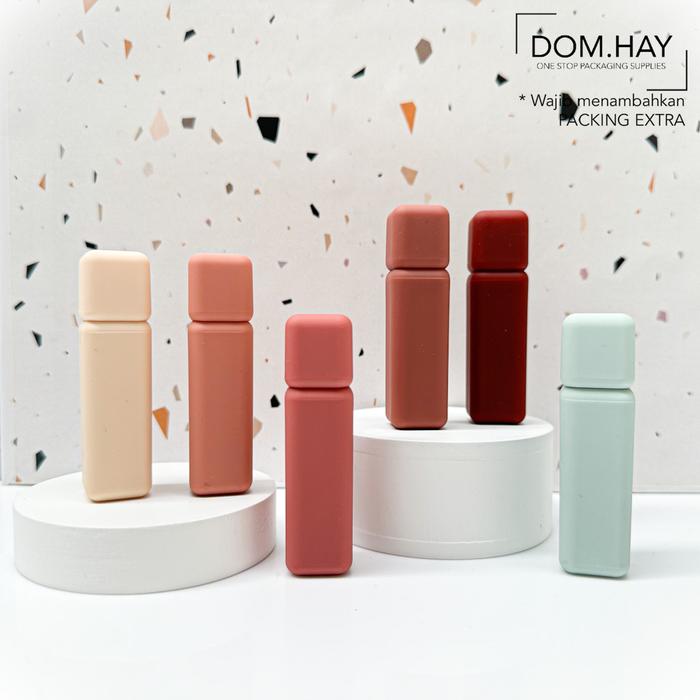 Botol Kosong 5ml untuk Lip Gloss dan Lip Tint, Wadah Isi Ulang dengan Kuas