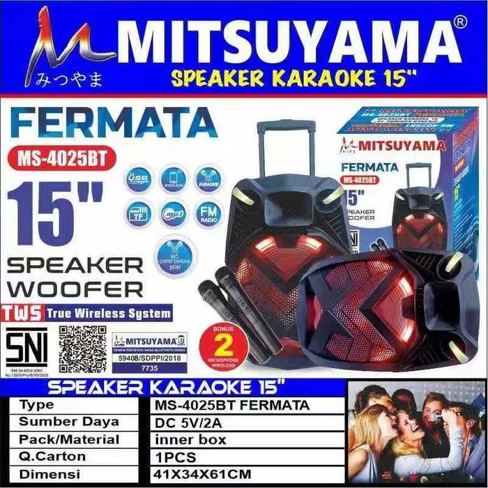 SPEAKER PORTABLE TROLLEY 15 INCH ORIGINAL MITSUYAMA FERMATA