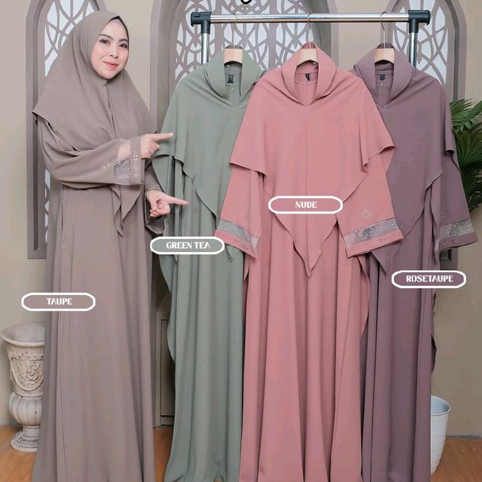 GAMIS SET COUPLE NAURISSA ORI AKU KARISSA DRESS MUSLIMAH SARIMBIT DEWASA DAN ANAK TANGGUNG