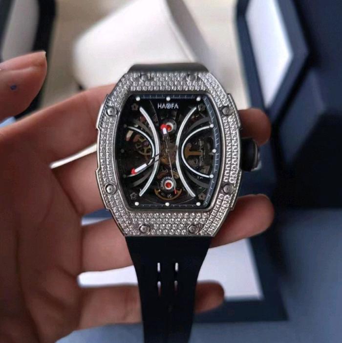 Haofa 1909S Crystal Bezel Mechanical Watch
