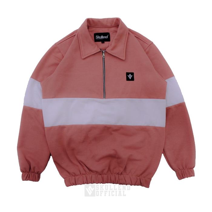 SKULLEND Rugby Sweater Vintage - Coklat Putih