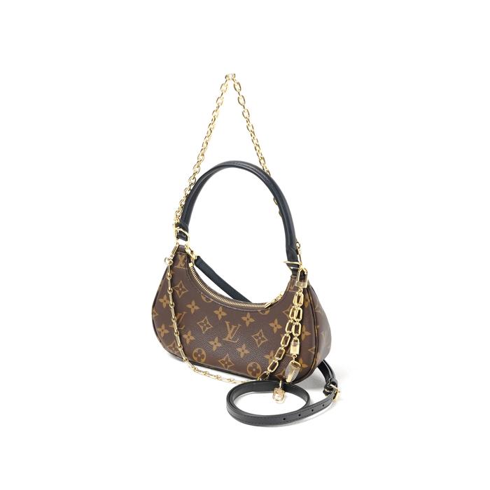 Tas LOUIS VUITTON LV CATCHY PM ECLIPSE BLACK BROWN SHOULDER BAG 100% ORIGINAL