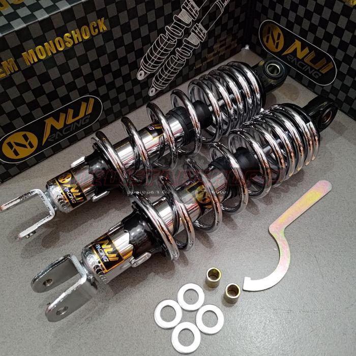 Shockbreaker Shock Skok Sok non tabung NUI Racing Top Up 280mm 305mm 345mm Chrome Downsize Aerox 155