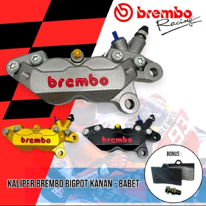KALIPER BREMBO 4P KANAN MOTOR universal