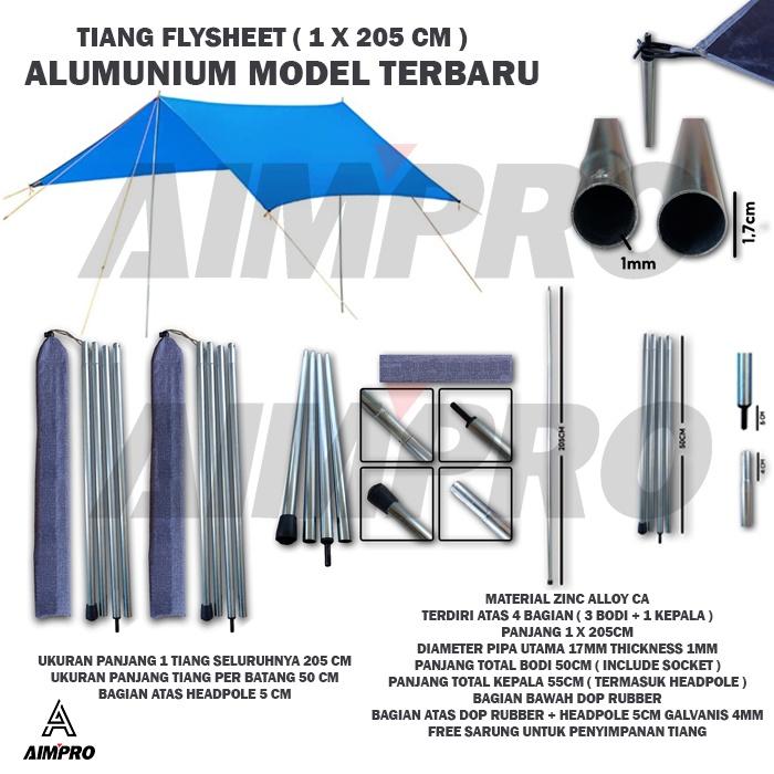 READY Aimpro Tiang frame flysheet tenda bendera camping alumunium alloy