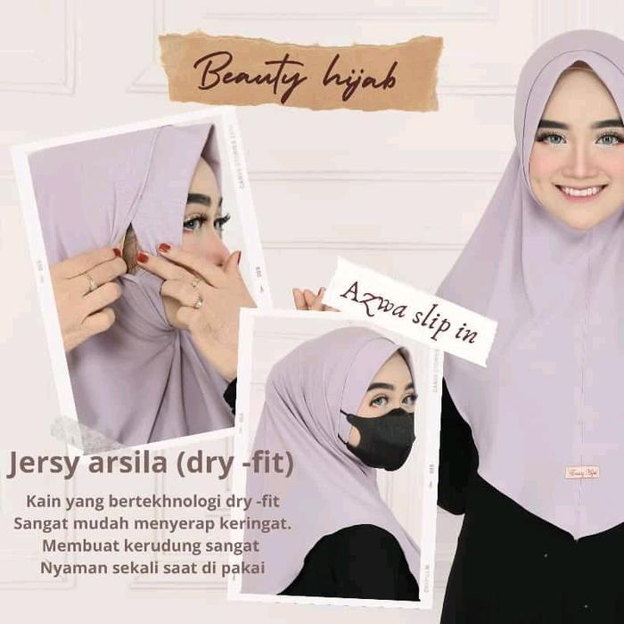 Jilbab No Pad Azwa Slip In ORI Beauty Hijab