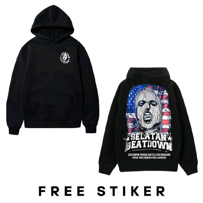 Promo !! Hoodie Selatan Beatdown Pagar Nusa I Bahan Cotton Fleece Warna Hitam
