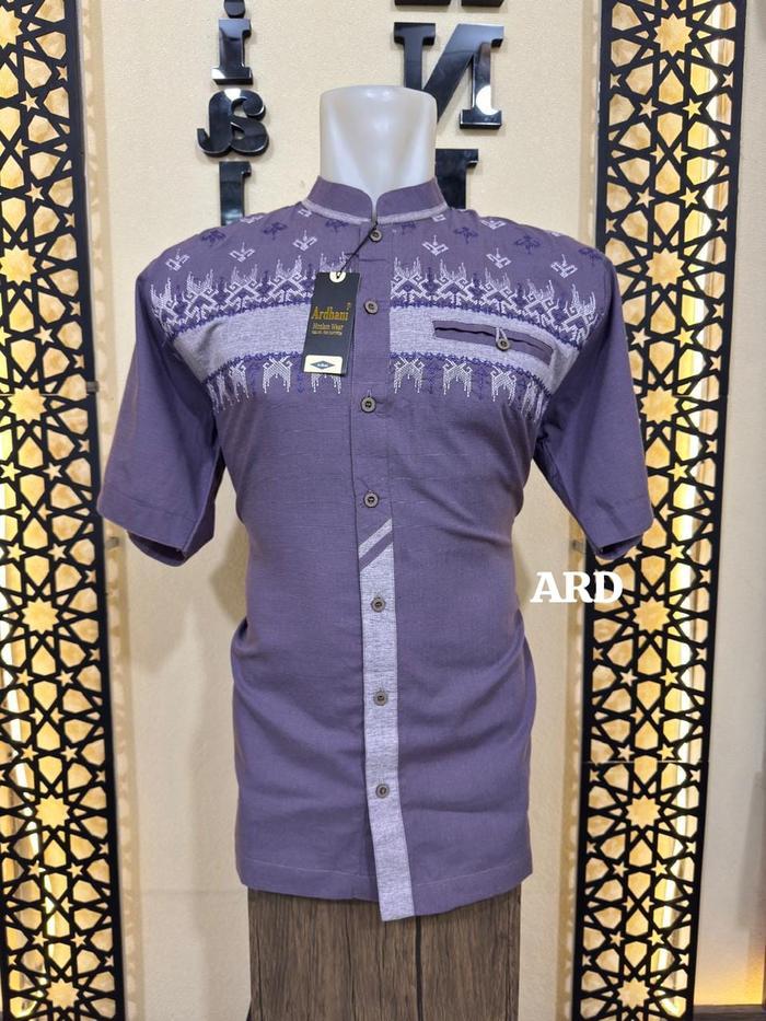 Baju Koko Dewasa ARDHANI Lengan Pendek Premium Ardhani Motif EL ZEIN