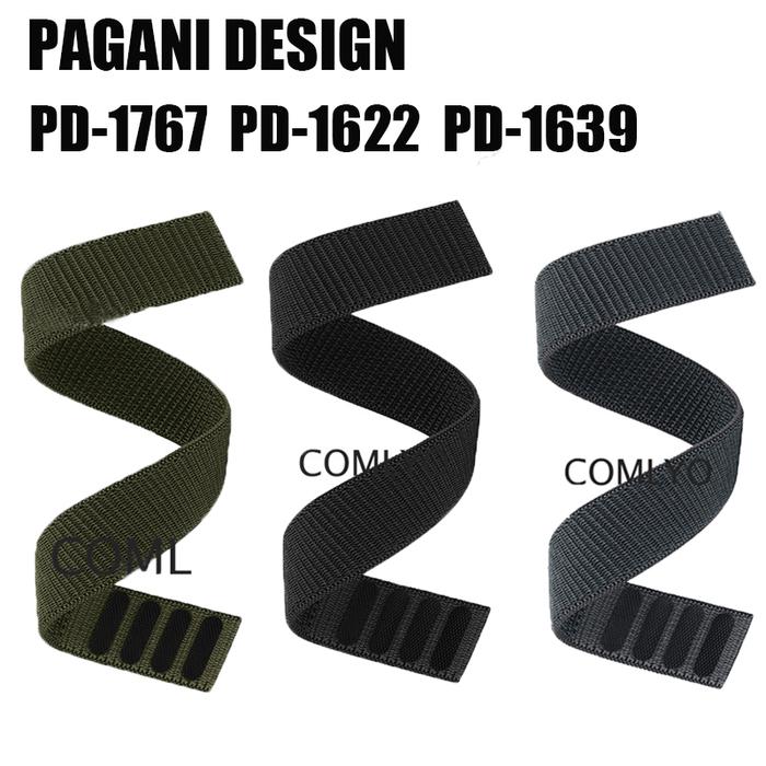 For PAGANI DESIGN PD-1639 PD-1622 PD-1767 Strap Nylon Watch Band Hook&Look Soft Belt Outdoor Watchba
