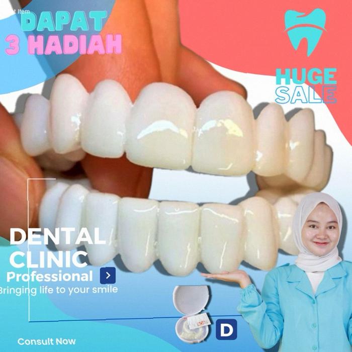 Snap On Smile 100% Original Authentic / Gigi Palsu Original ⭐⭐⭐⭐⭐ Snapon Smile 1 Set Veneer Gigi Pal