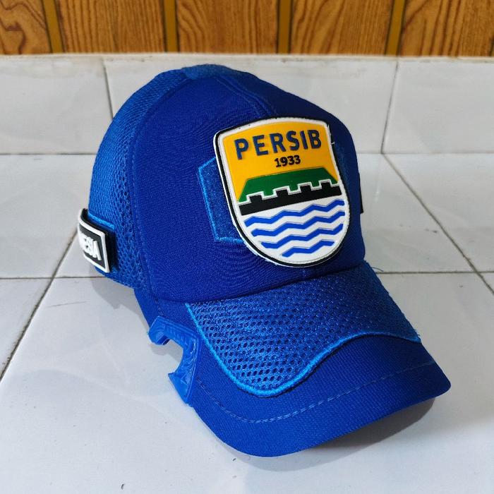 topi biru PERSIB free patch rubber logo PERSIB bahan katun premium new produk
