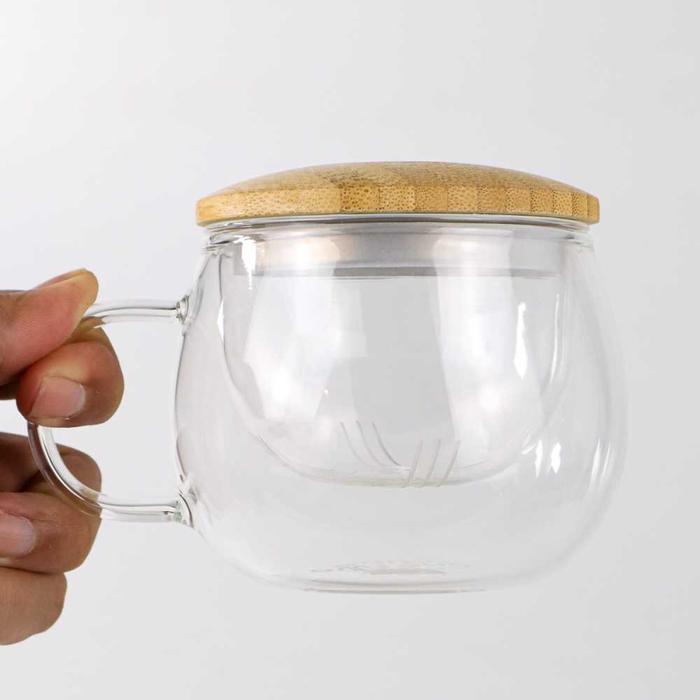 Gelas Cangkir Teh Tea Cup Mug with Infuser Filter GL425