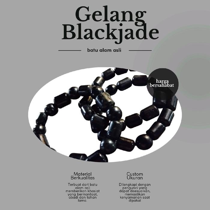 Gelang Blackjade Aceh (Giok Asli)