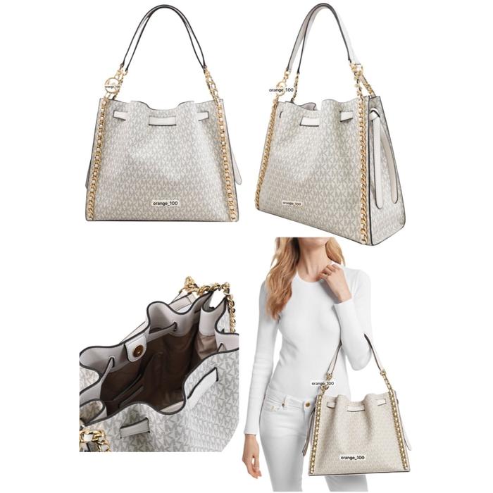 TAS WANITA MK MINA LARGE SIGNATURE LOGO CHAIN SHOULDER BAG ORIGINAL