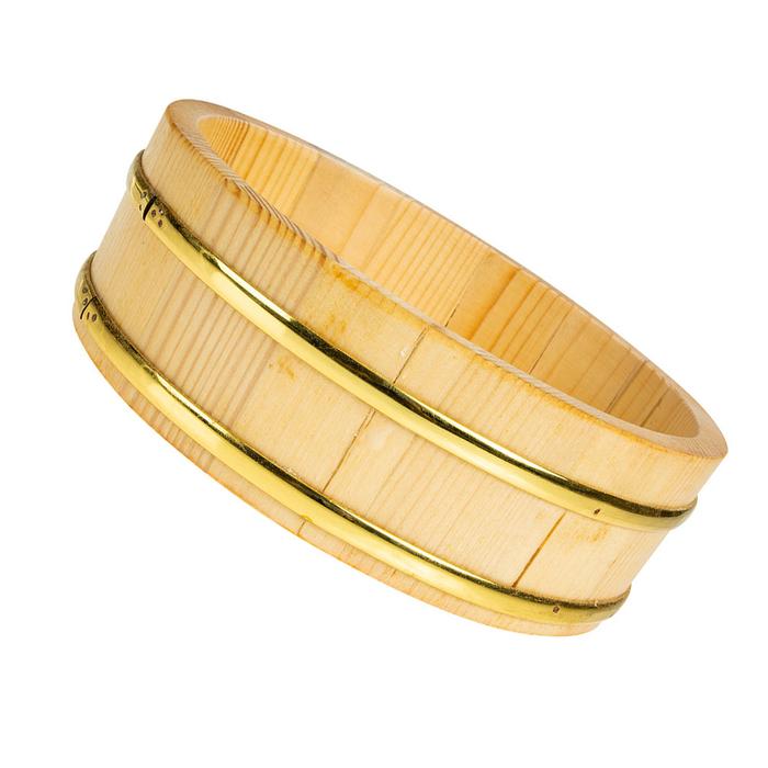 Rice Sushi Wooden Bowl Bucket Tub Oke Hangiri Mixing Wood Box