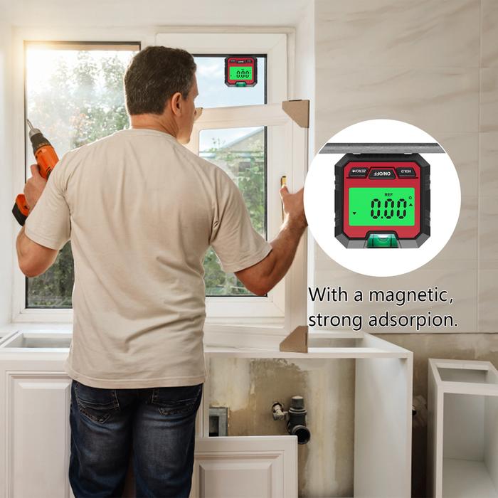 Magnetic Digital Angle Meter  and Relative Tool Angle and