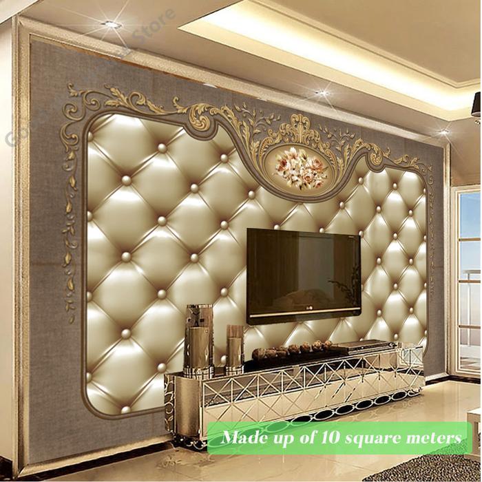 Lxury Fancy Brown Large Wallpaper Wall Painting Custom Poster papel