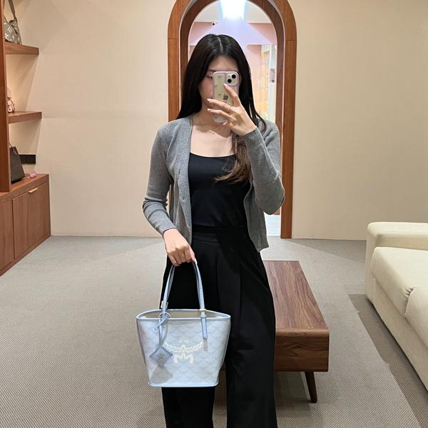 Tas MCM MONOGRAM BLUE SKY MINI TOTE BAG SMALL 100% ORIGINAL
