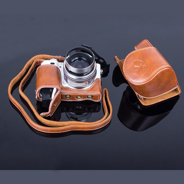 PU leather case Camera Bag Cover Pouch for Sony A6000 ILCE-6000 A6300