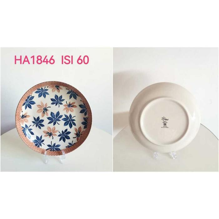 [Satuan] Piring Makan Saji Keramik Motif Estetik 20Cm 8 Inci