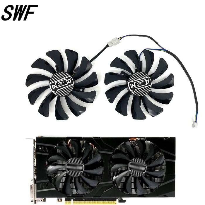 New 2pcs/lot 85mm P106 GTX 1060 Cooler Fan DC 12V 4Pin Fan Replace For INNO3D GeForce GTX 1060 3GB X