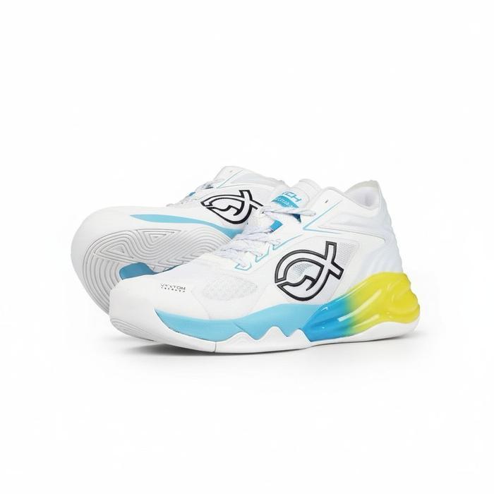 Sepatu Voli Fixch Lunatic Alpha White Blue Yellow LOW Series - White blue, 43