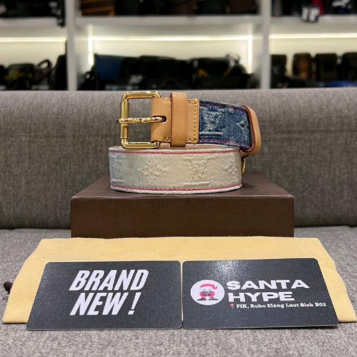 Louis Vuitton Denim Logo Belt