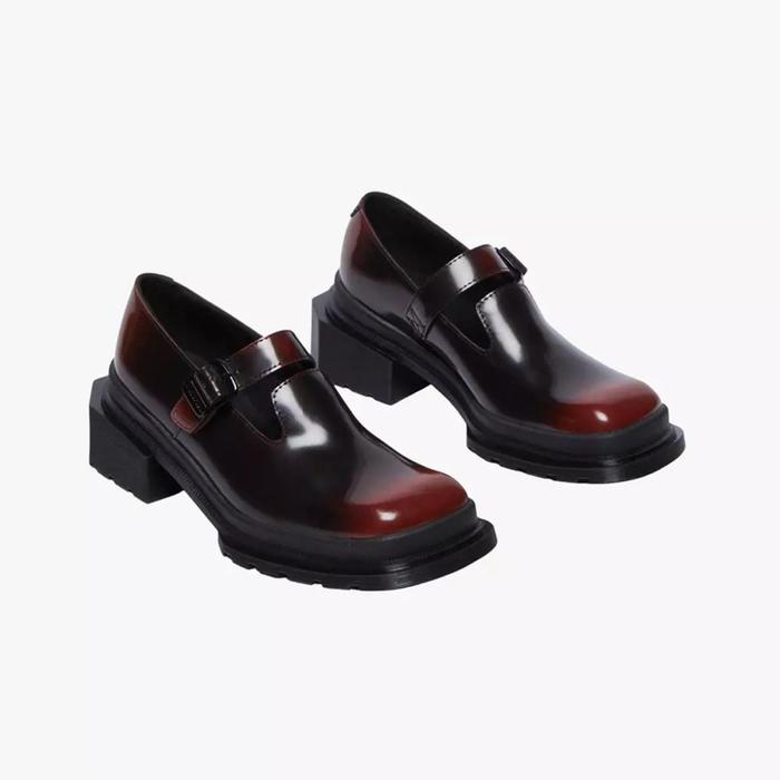 DR. MARTENS MAYBOLE MARYJANE BLOCK HEEL CHERRY RED ARCADIA ORIGINAL BNIB