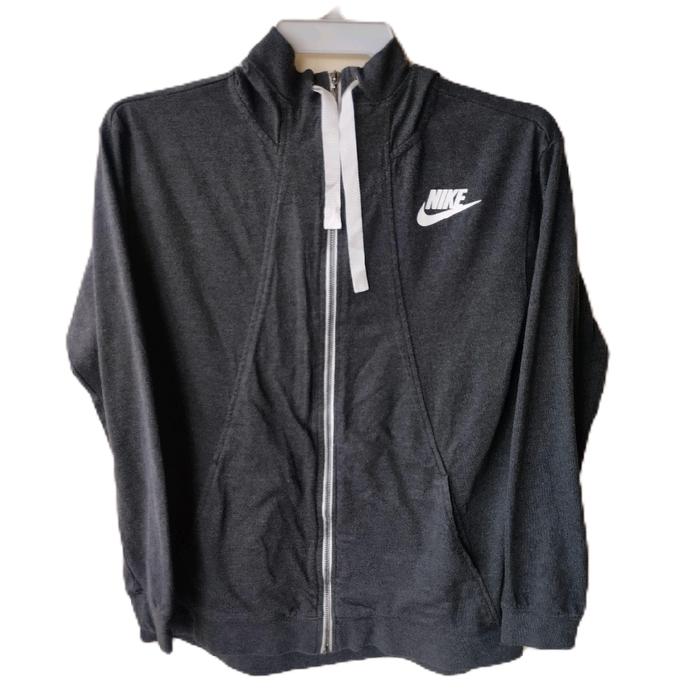 Half Zip Hoodie Nike Original Pria Zipper Wanita Sweater Hitam Unisex Tebal Basic Distro Oversize Fl