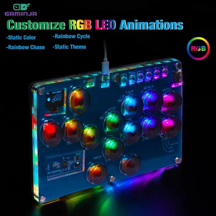 GAMINJR Joystick Hitbox Controller Street Fight Sticks For