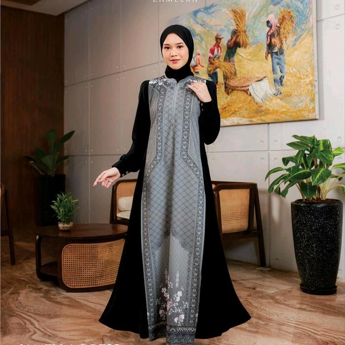 Jameela Dress by Zameera, Dress simpel, Matt : Sabrina UV x Cheries Printing  Berbahan Sabrina UV x 
