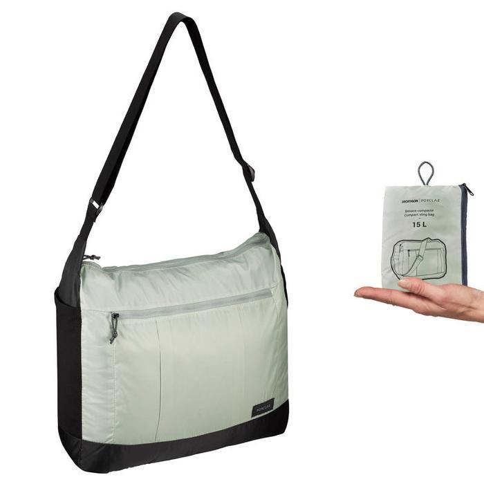 PROMO!! TAS SELEMPANG ULTRA COMPACT 15 TAS LIPAT QUECHUA TAS LIPAT SELEMPANG tas bahu travel trekkin