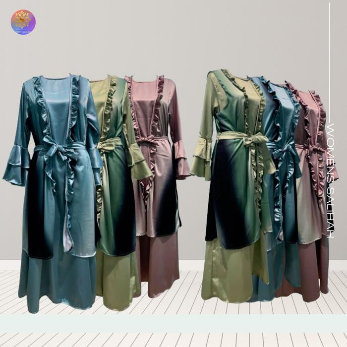 ZULFA DRESS SILK ARMANI PRINTING WITH OUTER Gamis