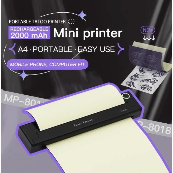 SMARTCOM Printer Thermal Transfer Tattoo Bluetooth USB A4 SM-8018T Mesin Cetak Stensil Sketsa Tato