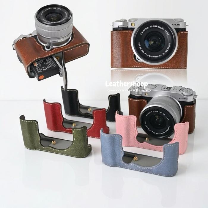 Halfcase Leather for Fujifilm XM5 Fuji X-M5 Body Protector Cover Case